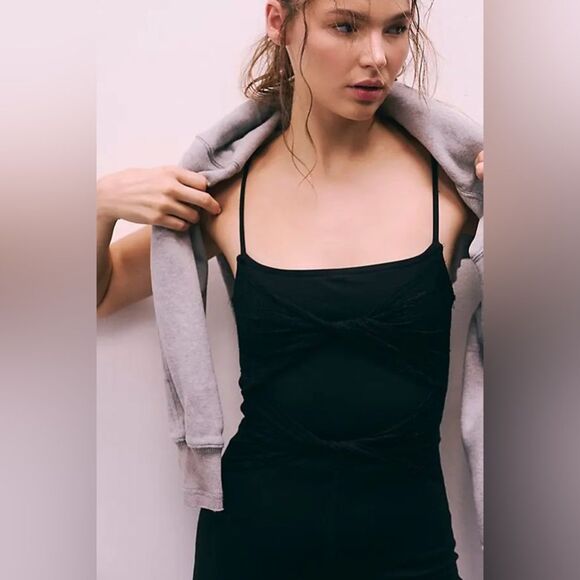 NWOT Free People Movement Lace Me Up Jumpsuit | Small | Black - Picture 2 of 10